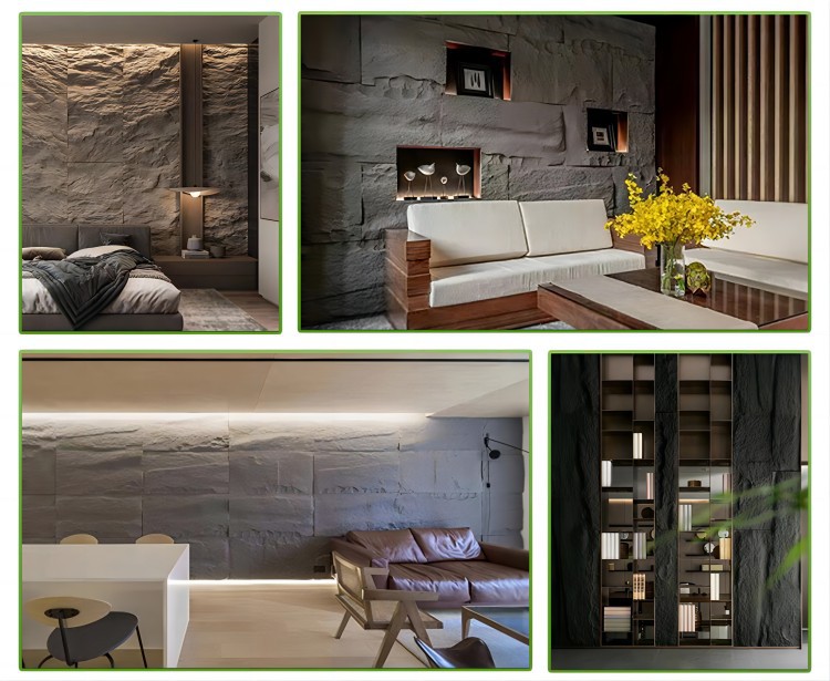 application of PU stone panel application of PU stone panel